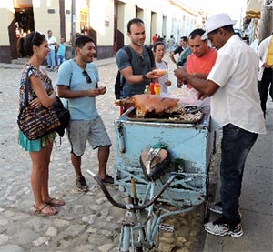 street vendor in Trinidad