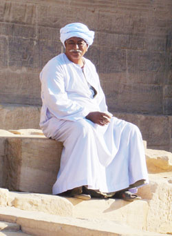 Aswan man in white