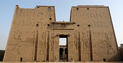 Entrance to temple at Edfu