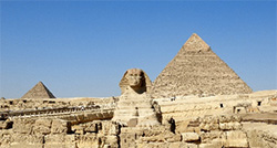 Sphinx and pyramids, Giza, Cairo
