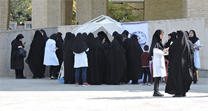 women outside Friday Mosque, Tabriz	