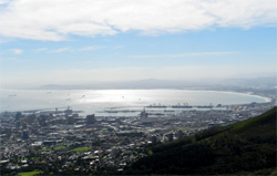 Table Bay from atop Table Mountain 