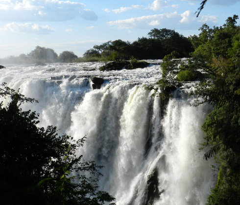 Zambezi River pouring over Victoria Falls