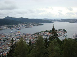 Bergen from the mountaintop